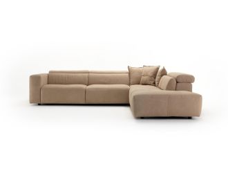 Lamod Italia Grande - Italian Desert Leather Right Facing Chaise Sectional Sofa