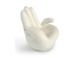 Lamod Italia Sosia Modern White Leather Hand Accent Chair