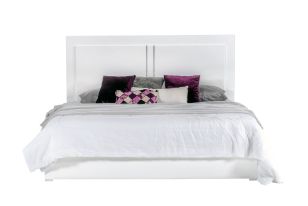 Nicla Italian Modern White Bed
