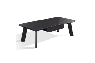 Chadwick Modern Ebony & Rosegold Coffee Table