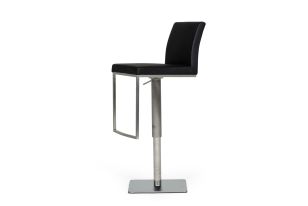 Folsum - Modern Black & Brushed Stainless Steel Bar Stool