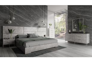 Marbella - Italian Modern Grey Bed Set