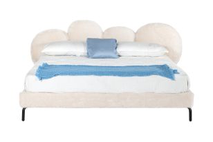 Destiny - Contemporary White Sherpa Bubble Bed