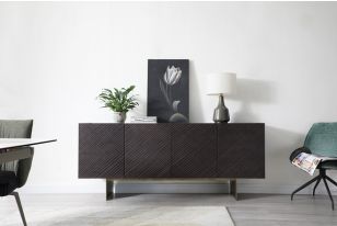 Gerald- Modern Brown Ash and Antique Cooper Buffet