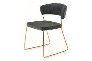 Ashland - Modern Grey & Rosegold Dining Chair (Set of 2)