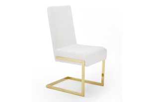 Batavia - Modern White & Gold Dining Chair (Set of 2)
