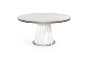 Cabaret Modern White Round Dining Table