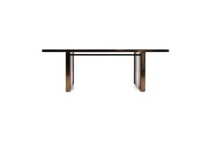 Cartier Modern Black & Rosegold Dining Table