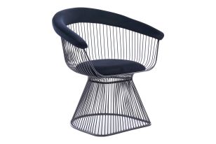 Chandler - Modern Black Velvet & Black Stainless Steel Dining Chair