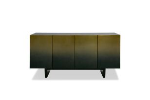 Elmira - Glam Black Ash + Gradient Stainless Steel Buffet