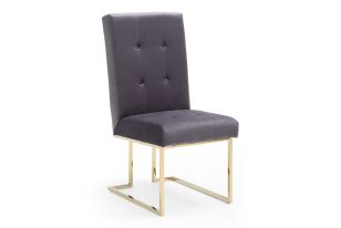Legend Modern Grey Fabric & Gold Dining Chair (Set of 2)
