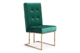 Legend Modern Green Velvet & Rosegold Dining Chair (Set of 2)