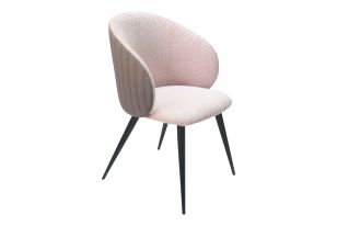Marnie - Contemporary Gray + Pink Dining Chair