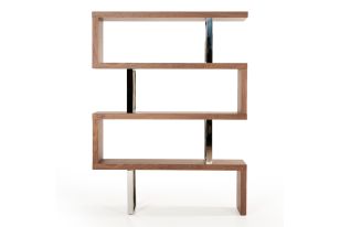 Maze Modern Walnut Bookcase