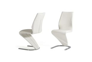 Penn - Modern White Leatherette Dining Chair (Set of 2)