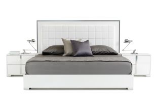 San Marino Modern White Bed