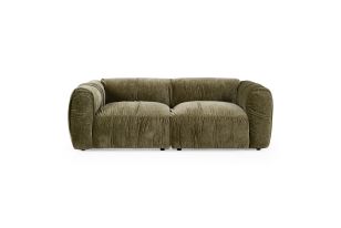 Siegal - Modern Olive Green Fabric Loveseat Sofa