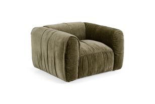 Siegal - Modern Olive Green Fabric Lounge Chair