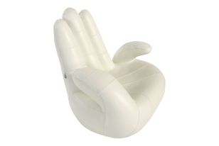 Lamod Italia Sosia Modern White Leather Hand Accent Chair