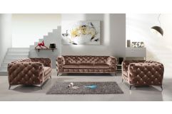 Delilah Modern Brown Fabric Chair