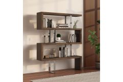 Maze Modern Walnut Bookcase
