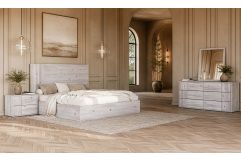 Asus - Modern Italian White 4-Piece Bedroom Set
