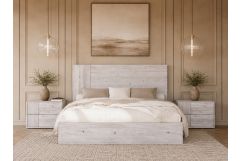 Asus - Modern Italian White 4-Piece Bedroom Set