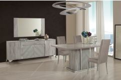 Alexa Italian Modern Grey Buffet Mirror