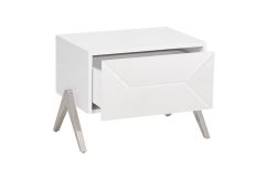 Candid Modern White Nightstand