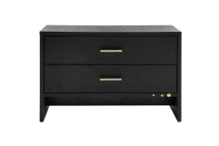 Wales Modern Grey Ash 2-Drawer Nightstand