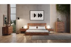 Lorenzo Italian Modern Light Oak Bedroom Set