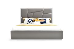 Chrysler Modern Grey Bonded Leather Bed