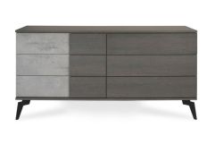 Palermo Italian Modern Faux Concrete & Grey Dresser