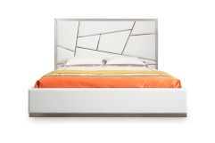 Chrysler Modern White Bonded Leather Bed