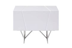 Chrysler Modern White Nightstand