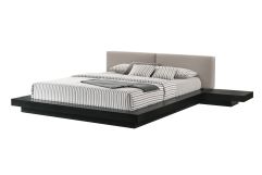 Tokyo - Contemporary Black and Grey Platform Bed
