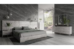Marbella - Italian Modern Grey Bed Set
