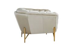Stella - Transitional Beige Velvet Chair