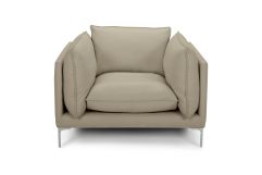 Harvest - Modern Taupe Full Leather Chair