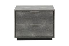 Dynasty - Modern Shagreen Two Drawer Nightstand