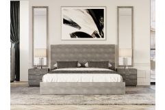 Dynasty - Eastern King Modern Shagreen Bedroom Set - 3 Drawer