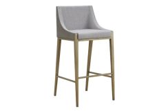 Fairview - Contemporary Grey + Brass Bar Stool