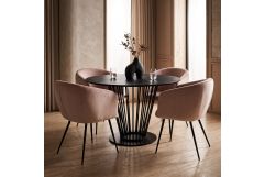 Conroy - Modern Black Round Dining Table