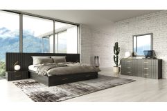 Manchester- Contemporary Dark Grey Bedroom Set