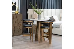 Boswell - Modern Black + Matte Gold Barstool