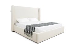 Byrne - Modern Off White Fabric Bed