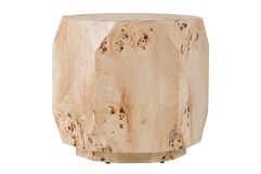 July - Modern Mapa Burl Round End Table