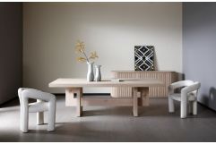 Mineola - Modern Natural White Oak 110" Dining Table