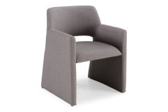 Lasara - Modern Grey Fabric Dining Chair