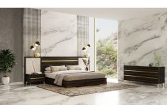 Velondra - Modern Eucalypto + Marble 4-Piece Bedroom Set